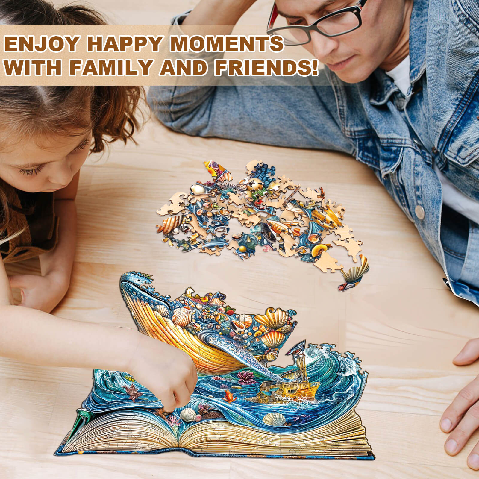 Whale Story-1 Wooden Jigsaw Puzzle