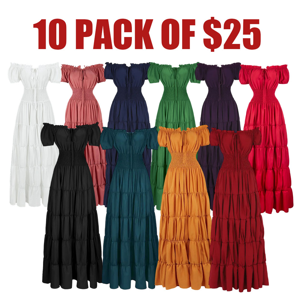 ✨Vintage Renaissance Lace-Up Maxi Dress