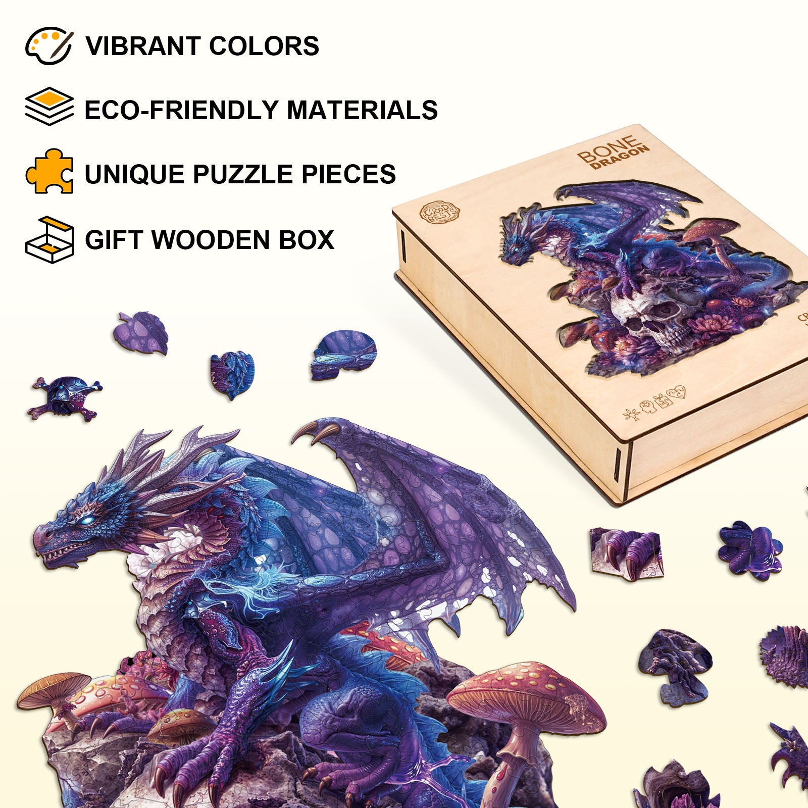 Bone Dragon Wooden Jigsaw Puzzle
