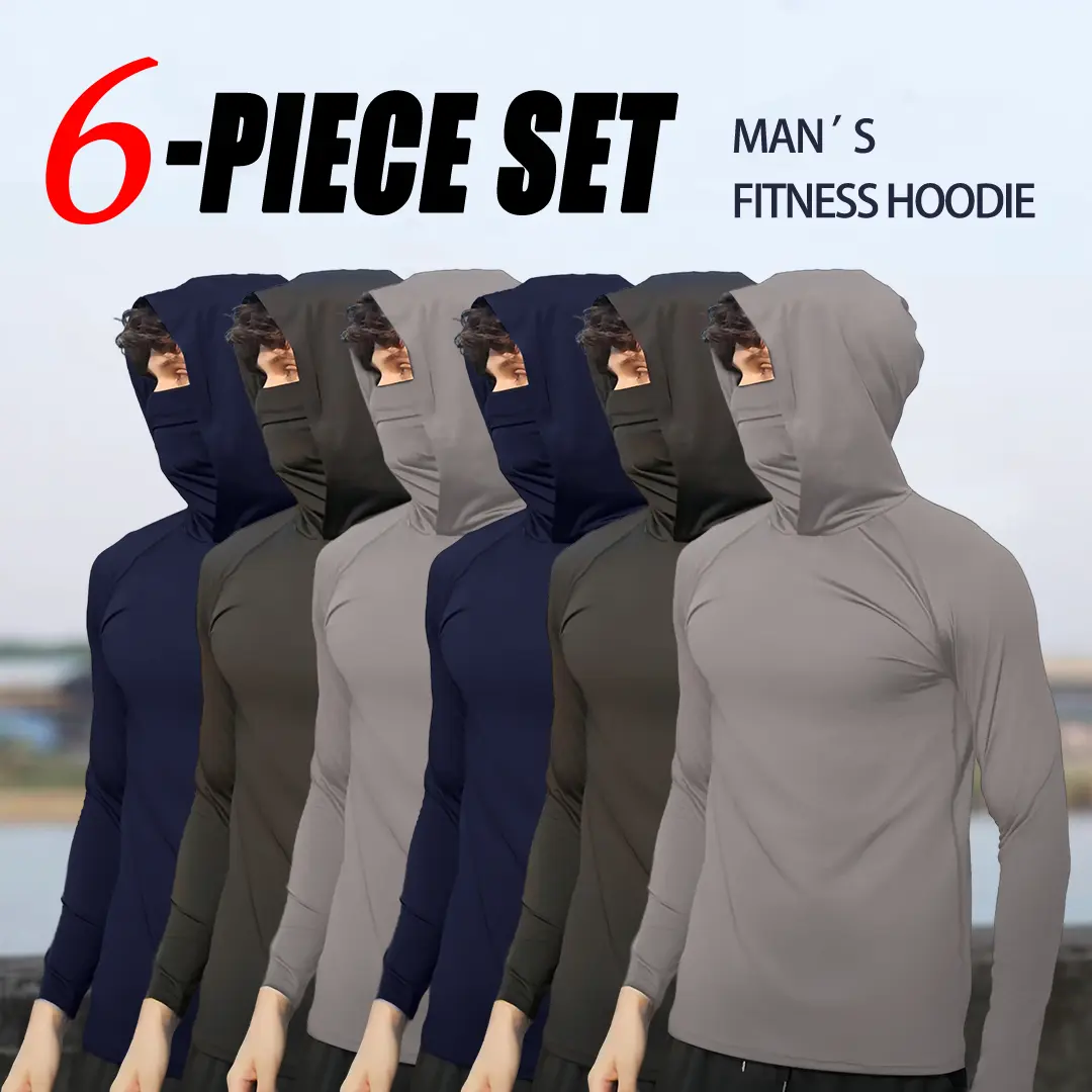 Men’s Lightweight Hooded Performance Long Sleeve Set