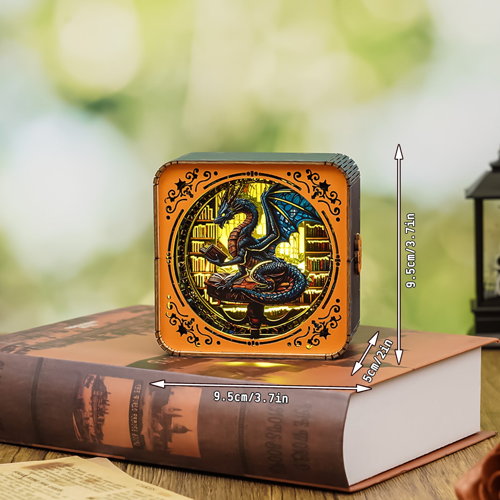 Library Dragon Kit - 3D Wooden Puzzle Night Light