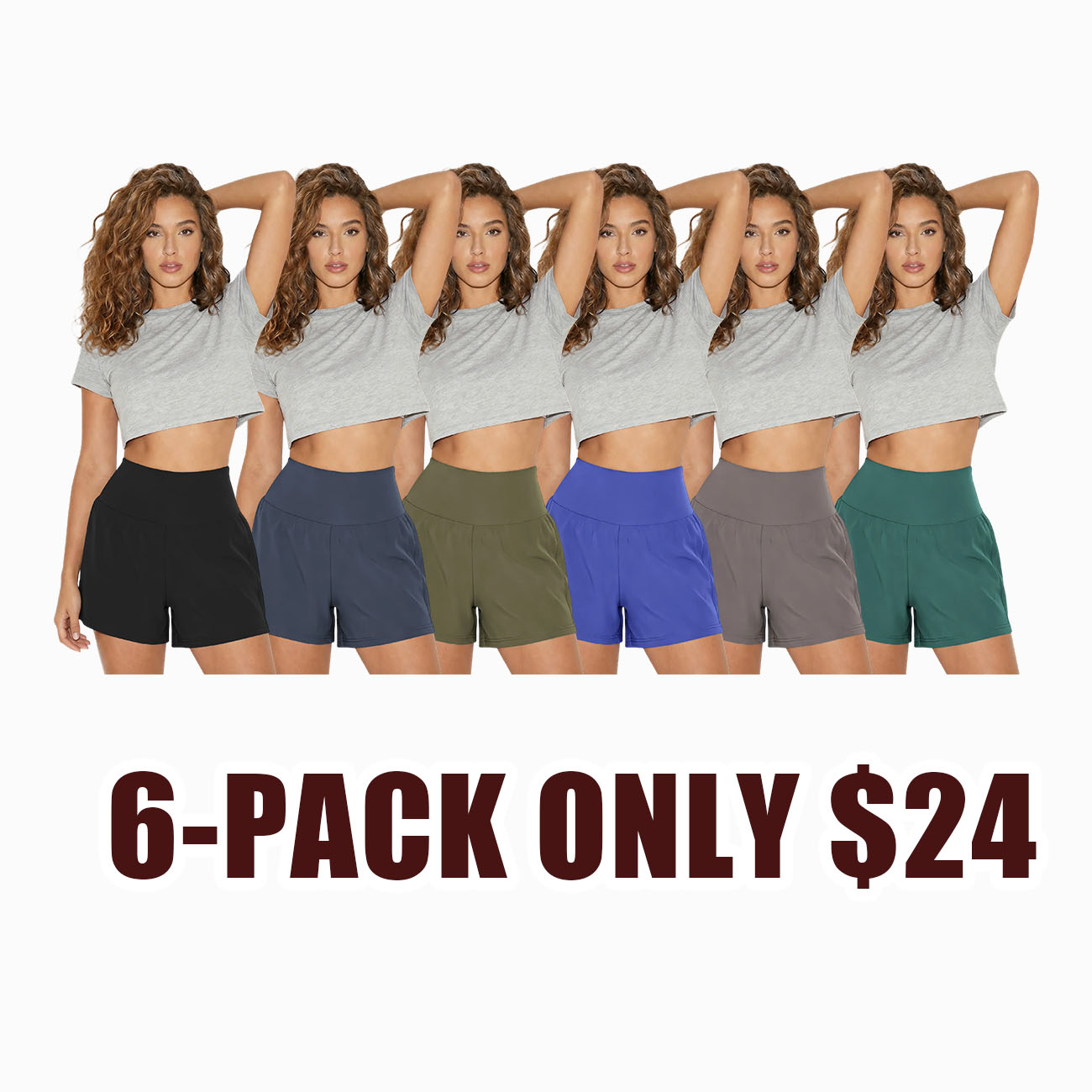 Super High Waisted Back Pocket & Side Hidden Pocket 2-in-1 Yoga Shorts 3