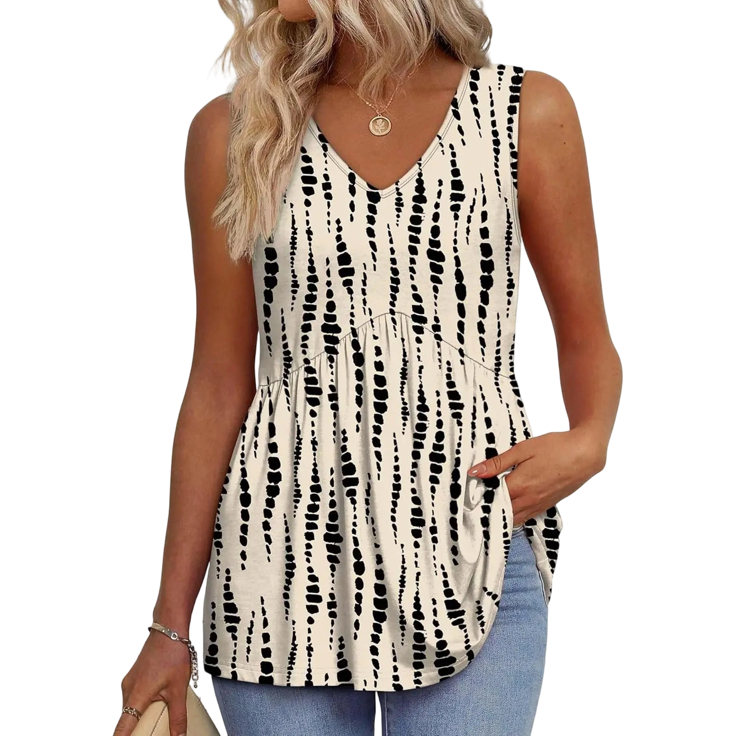 ✨✨Women's Flowy Babydoll Peplum Tank Top