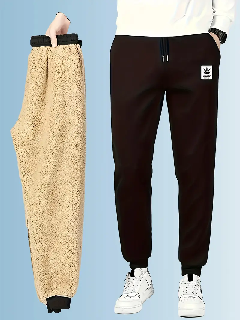 Men’s Fleece-Lined Winter Pants – Windproof, Warm & Comfortable