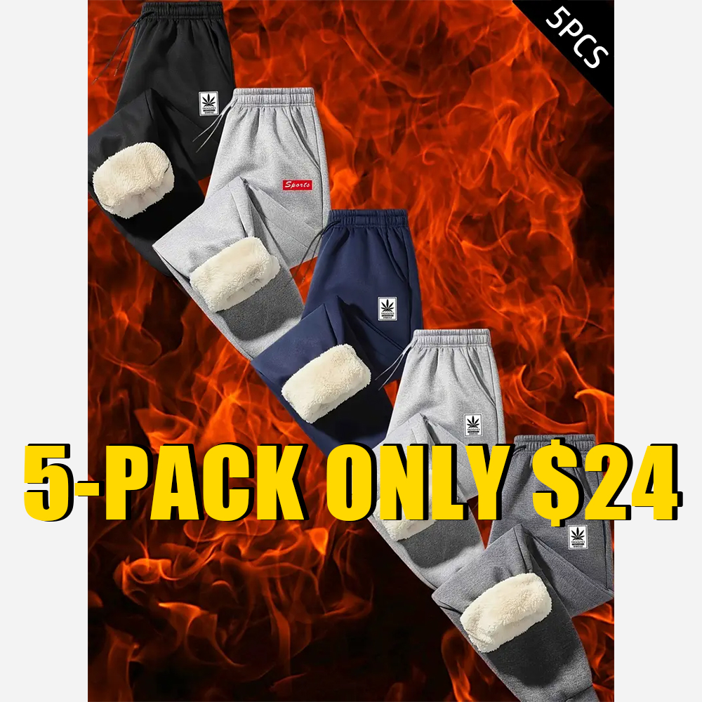 Men’s Fleece-Lined Winter Pants – Windproof, Warm & Comfortable