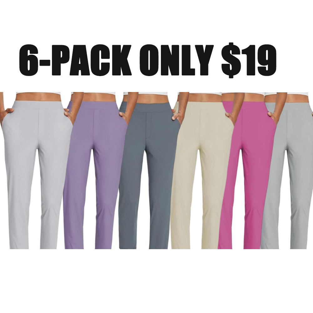 Women’s Breathable Lightweight Ankle-Length Summer Trousers – Stretchy Work Bottoms with Zipper Pockets & UPF 50 Sun Protection (Plus Size Friendly)