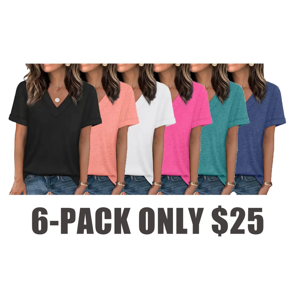 2025 Summer Women's V-Neck Tank Tops – Trendy Sleeveless Loose Fit Basic Tees