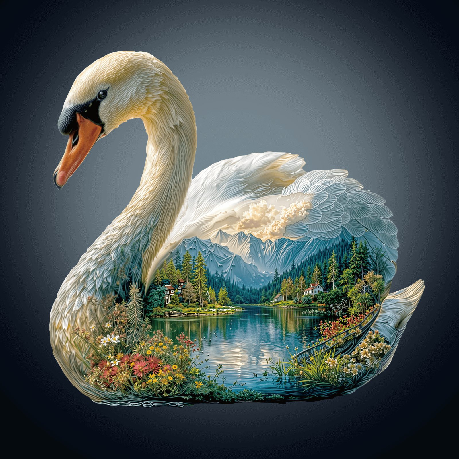 Swan Dream Wooden Jigsaw Puzzle