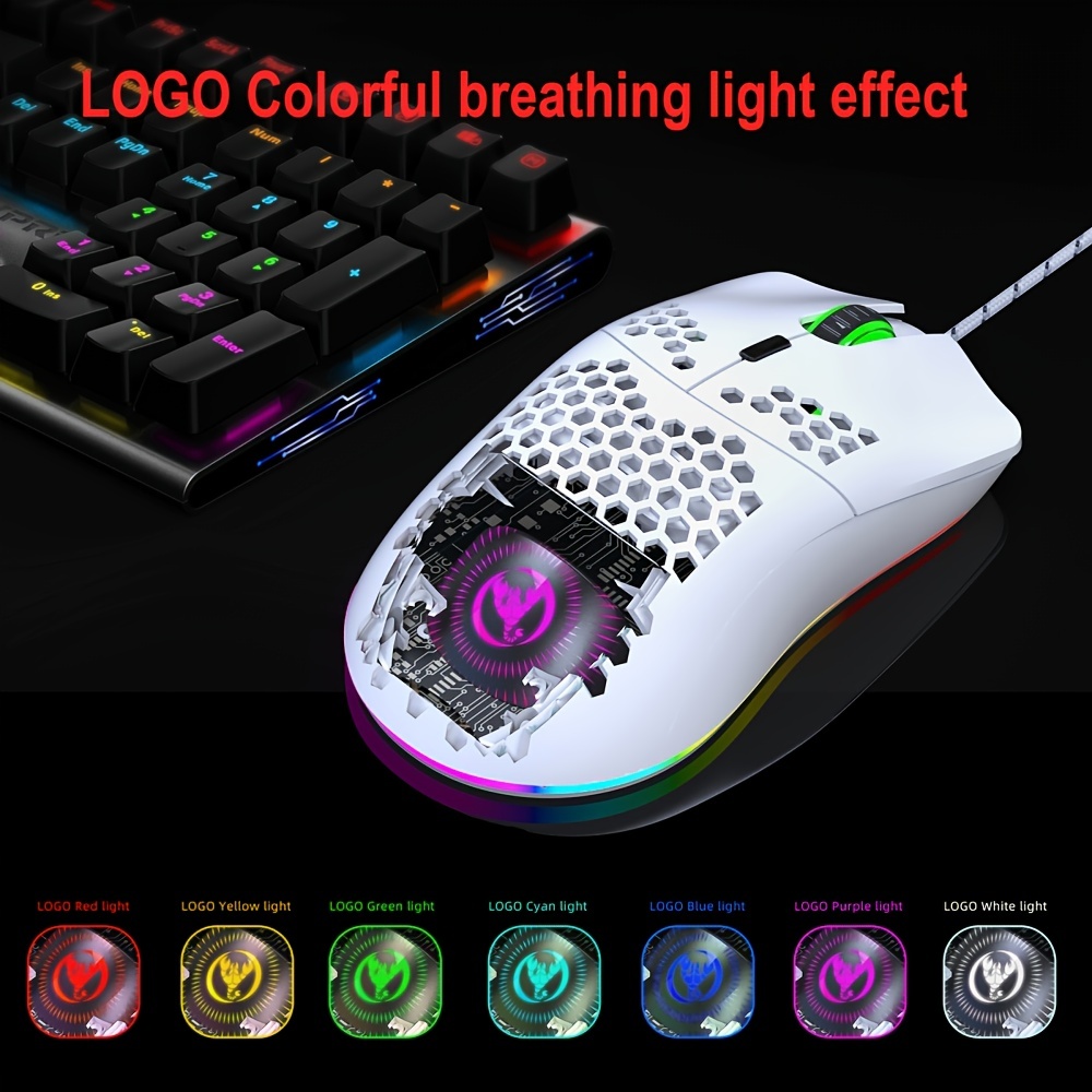 Wired Gaming With RGB Lighting Mouse