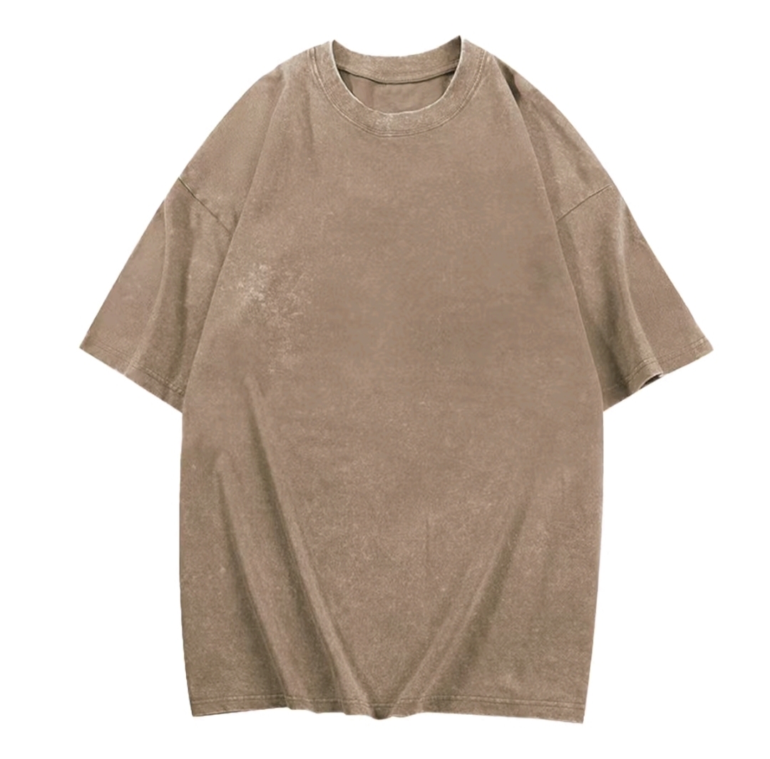 Holafish Women’s Acid Wash Oversized T-Shirt – Casual Cotton Crew Neck Summer Tee with Loose Fit & Streetwear Style