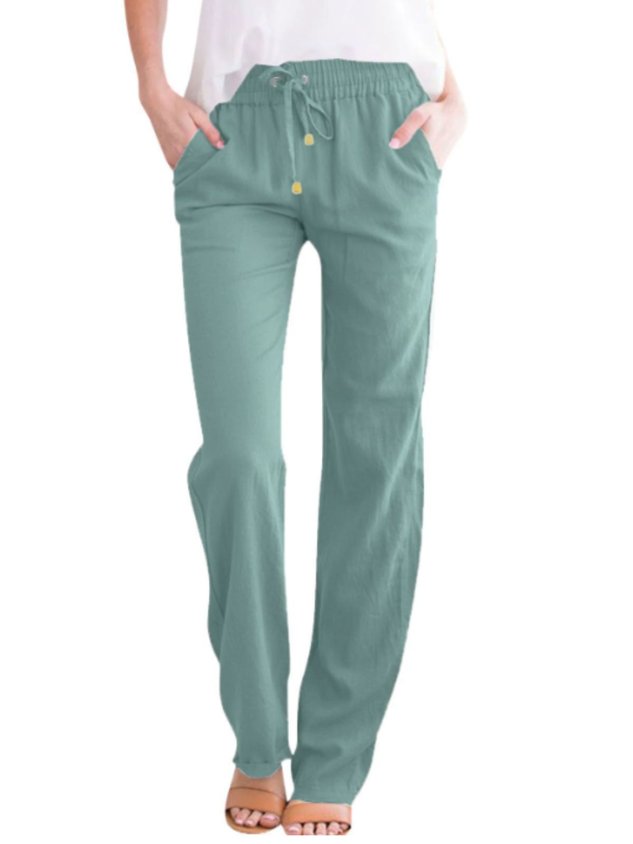 Cotton Regular Fit Casual Plain Pants