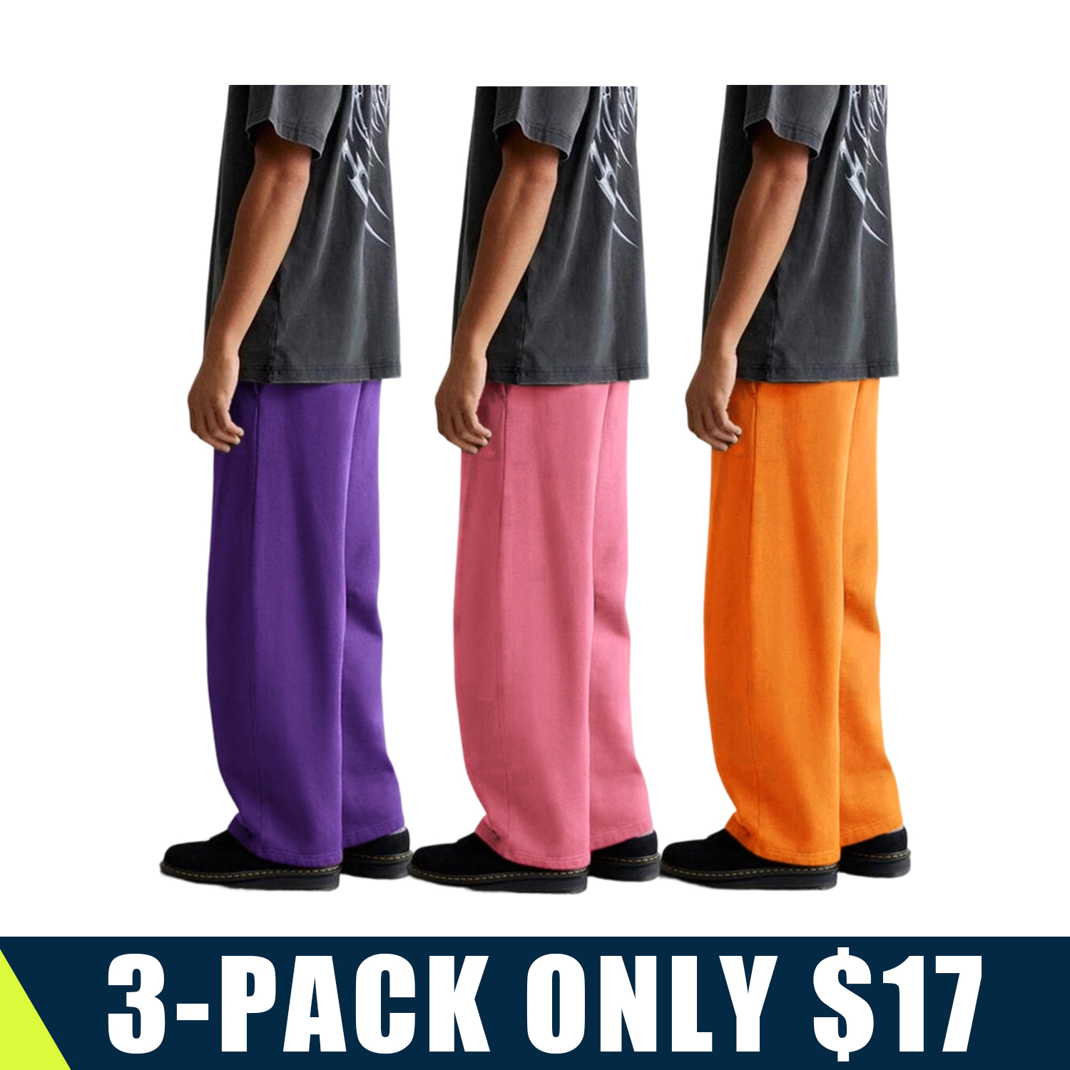 GYM PEOPLE Men's Baggy Fleece Workout Sweatpants with Pockets