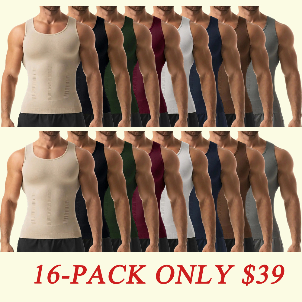 Men's Compression Tank Top - Tummy Control Body Shaper for Workout & Athletic Activewear