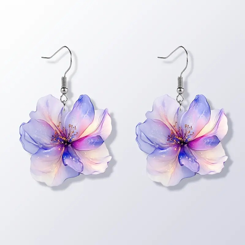 Women's Colorful Flower Earrings
