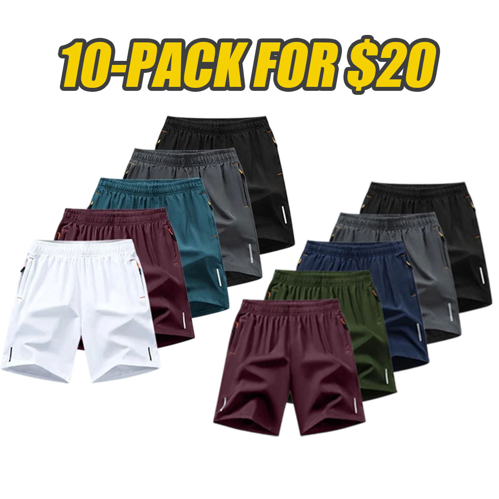 Men's 10-Pack Quick-Dry Athletic Shorts
