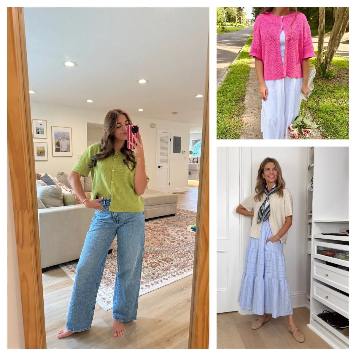 Women's Lightweight Short Sleeve Cardigan Soft Ribbed Knit Button Down Layering Top