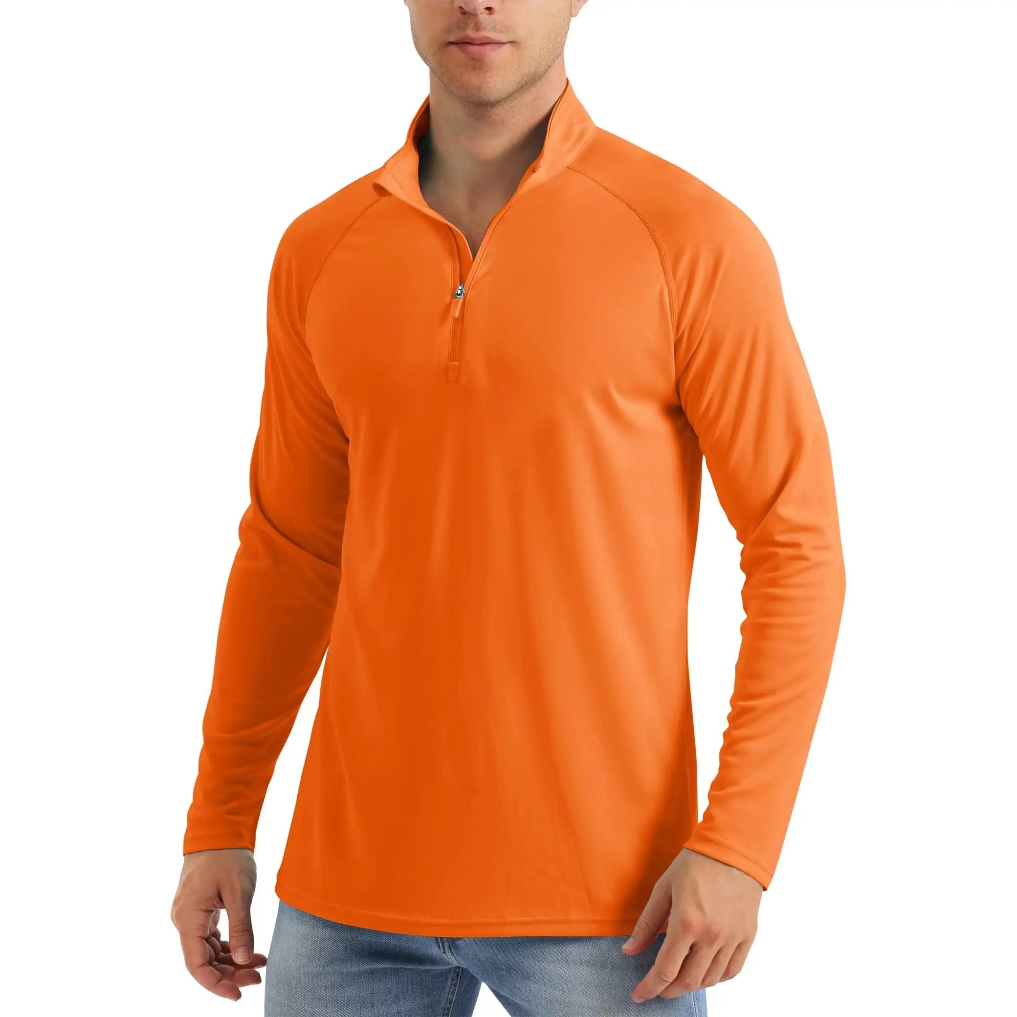 Men's 1/4 Zip Shirt UPF 50+ Quick Dry Lightweight Long Sleeve