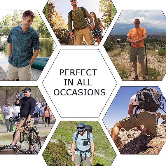 Men's 3-Pack Cotton Stretch Cargo Shorts With Belt