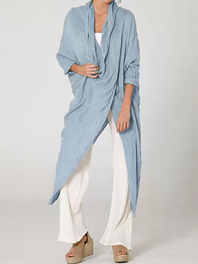 Cotton And Linen Slit Shirt  1997