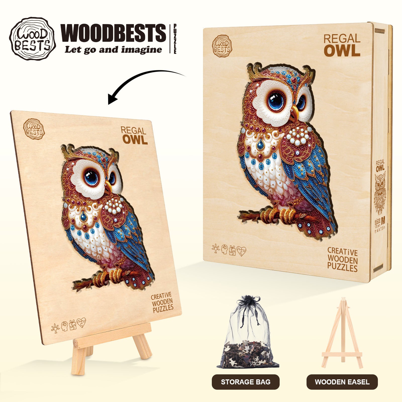Regal Owl Wooden Jigsaw Puzzle