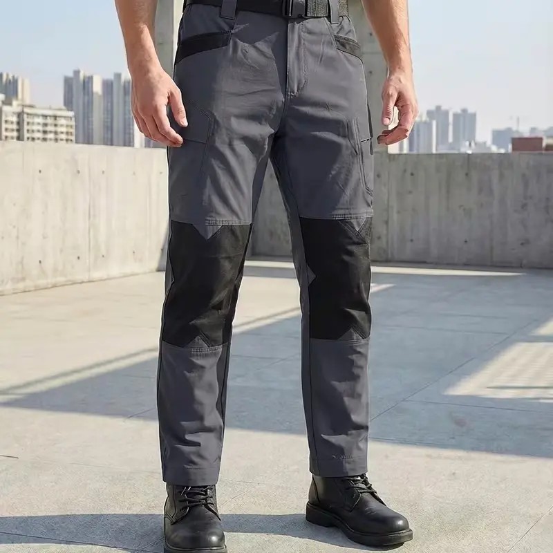 Men's Tactical Work Pants are equipped with a stretched waistband and pockets