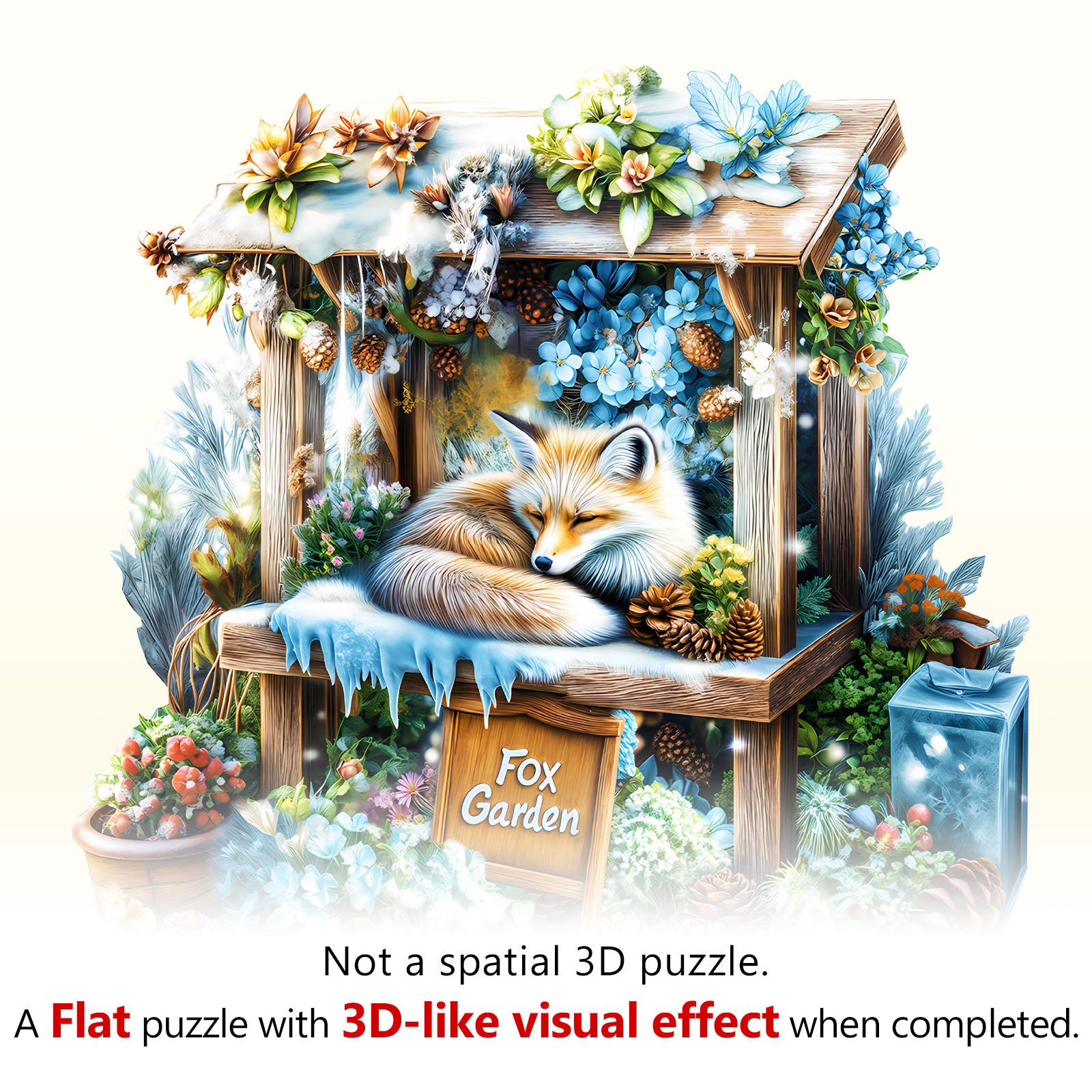 Fox Garden Wooden Jigsaw Puzzle