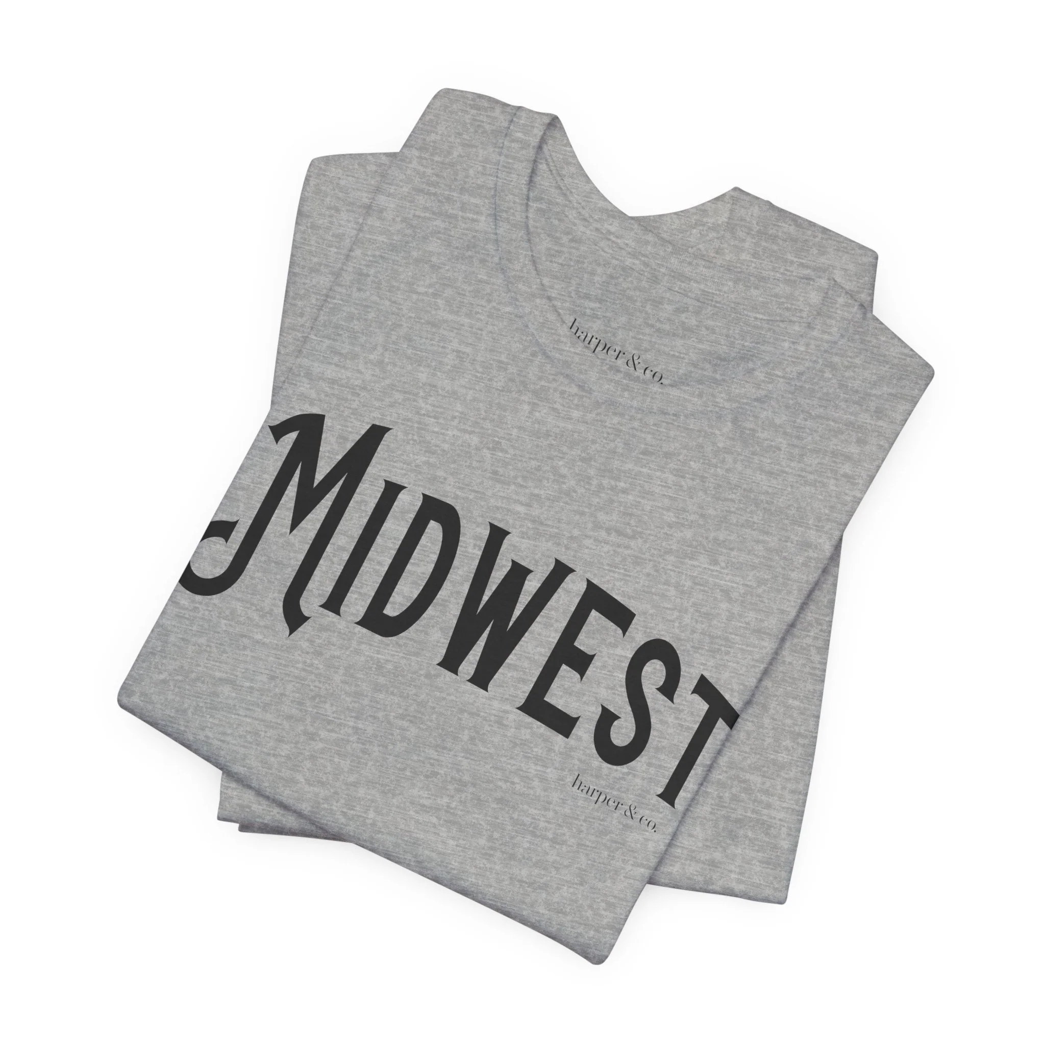 Midwest Unisex Jersey Tee - Casual Soft Cotton Short Sleeve Shirt