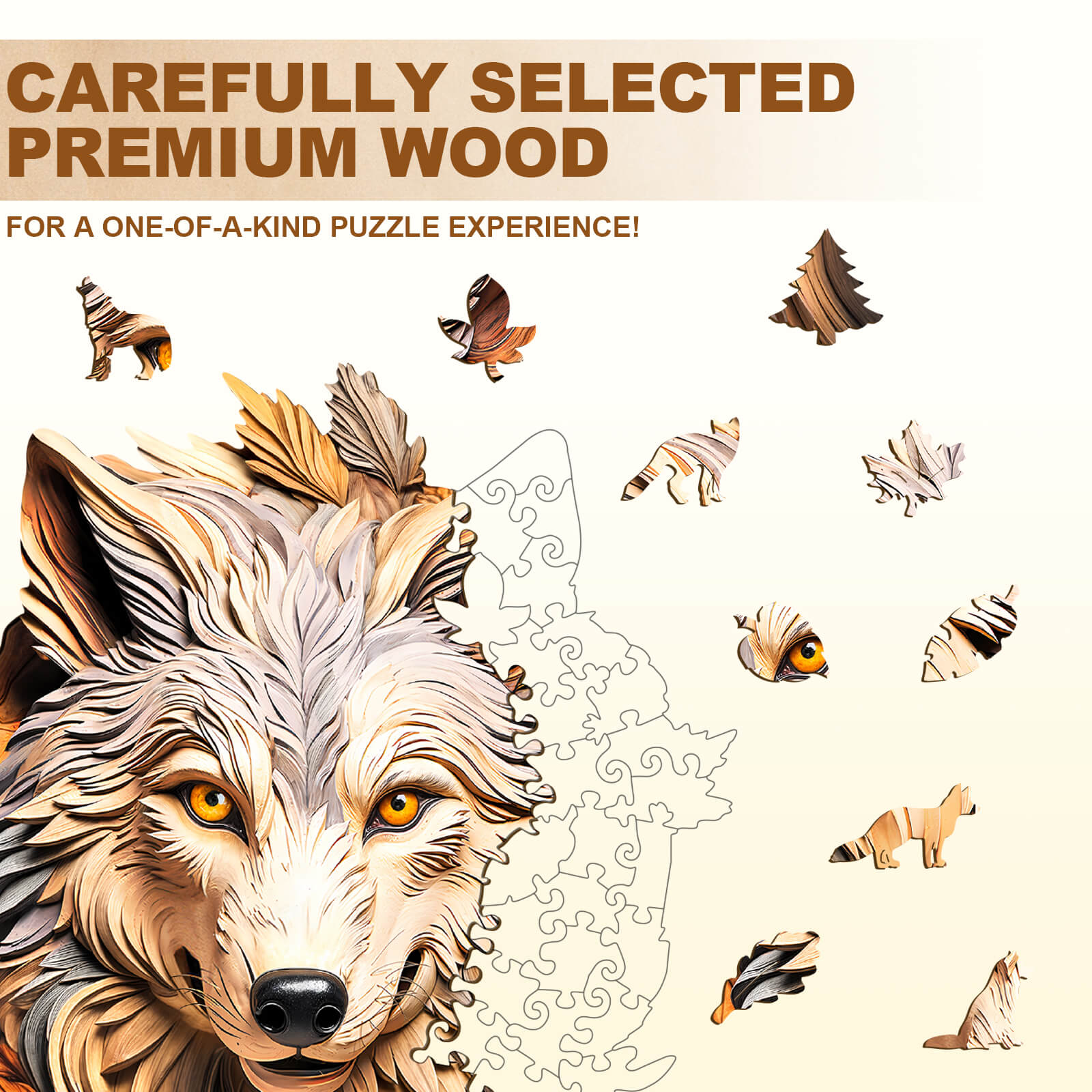 Eternal Wolf Wooden Jigsaw Puzzle