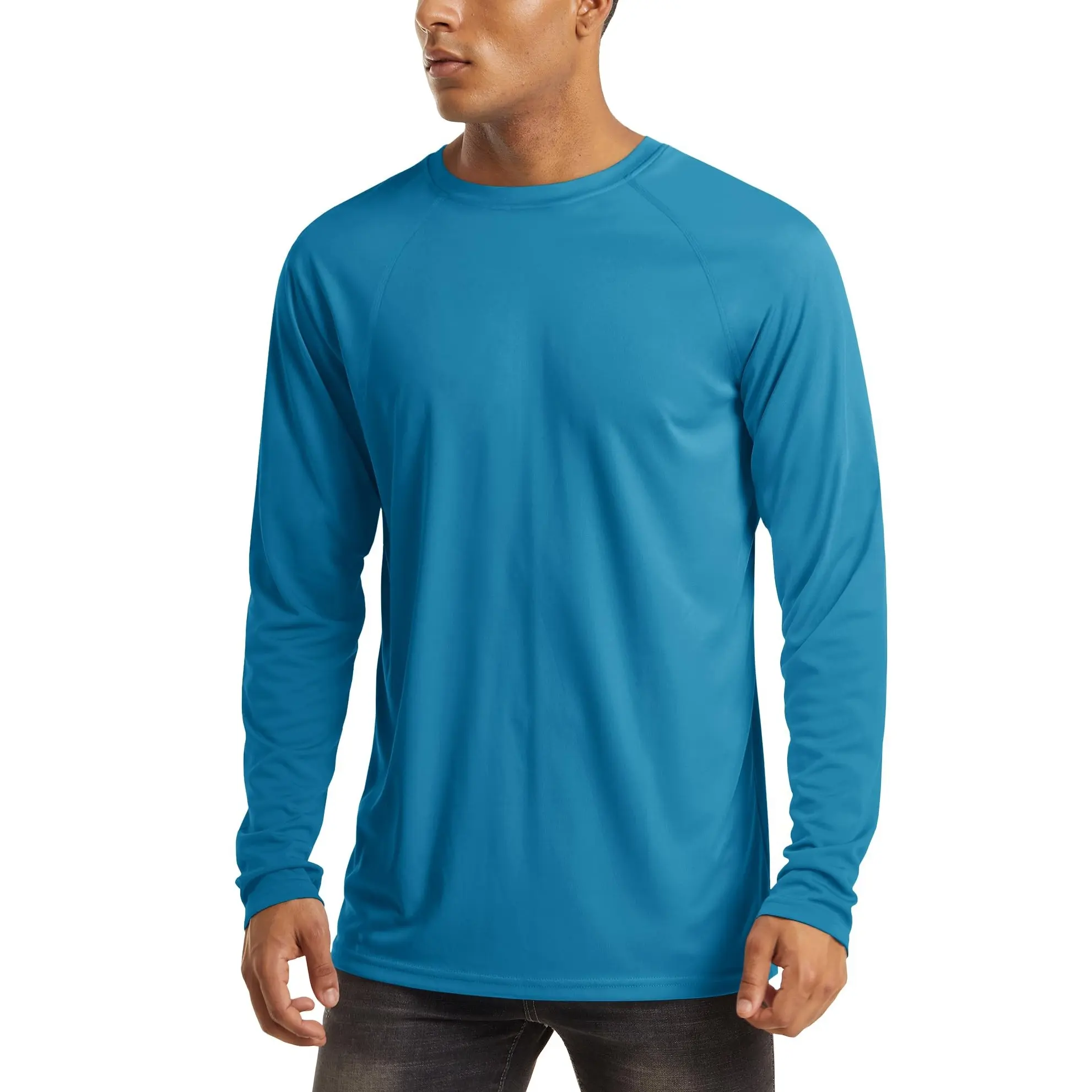 Men's UPF 50+ Long Sleeves Shirts Quick Dry Lightweight Summer Sportswear Tops