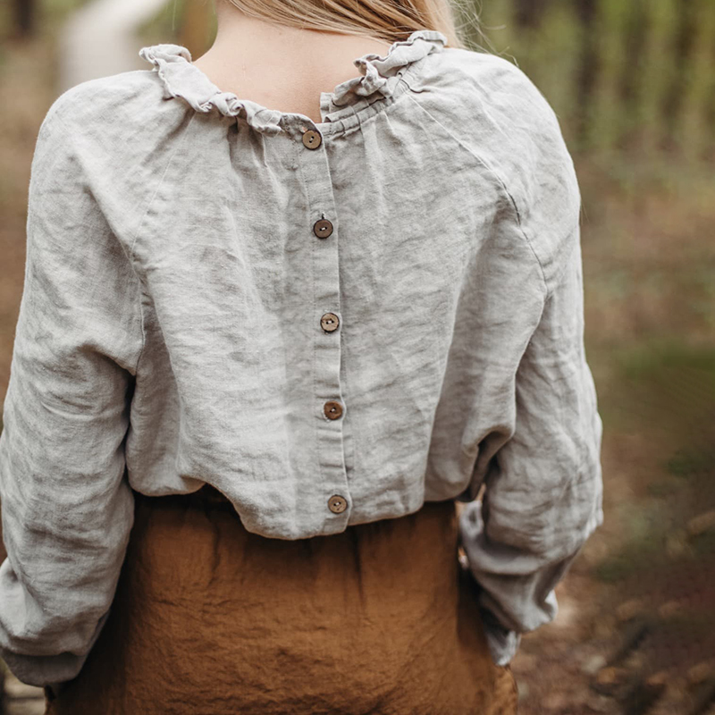 Vintage Stringy Selvedge Button Comfy Long Sleeve Shirt 2b50