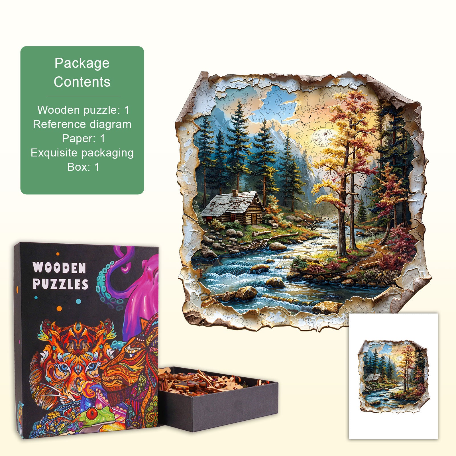 Autumn Dreamscape Wooden Jigsaw Puzzle
