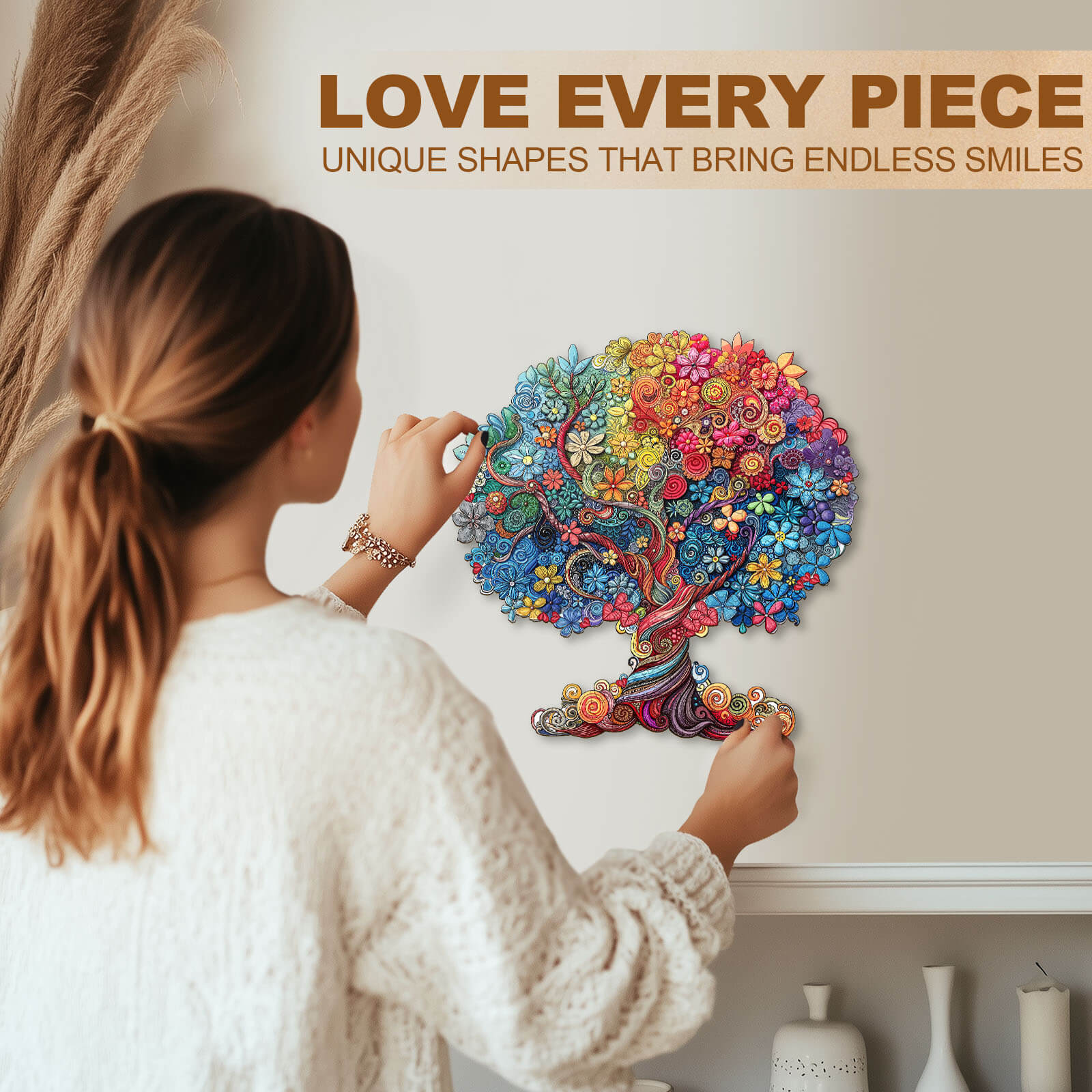 the color of growth Wooden Jigsaw Puzzle