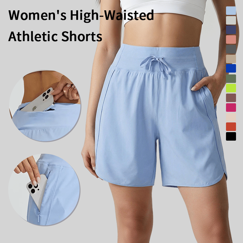 ⏰Hot Sale Women's Active 7 Inseam Athletic Long Running High Wasistband Shorts