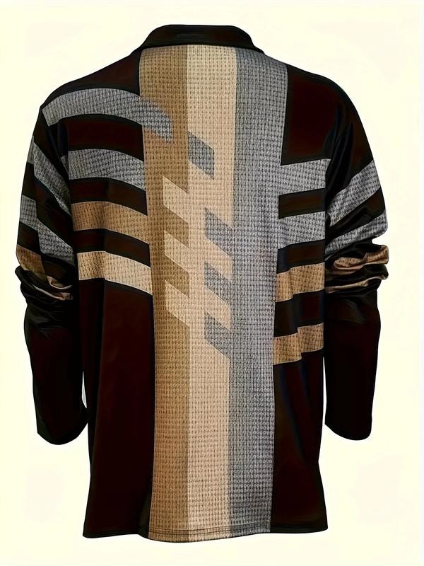 Men's fashionable stand up collar long sleeved zipper collar shirt