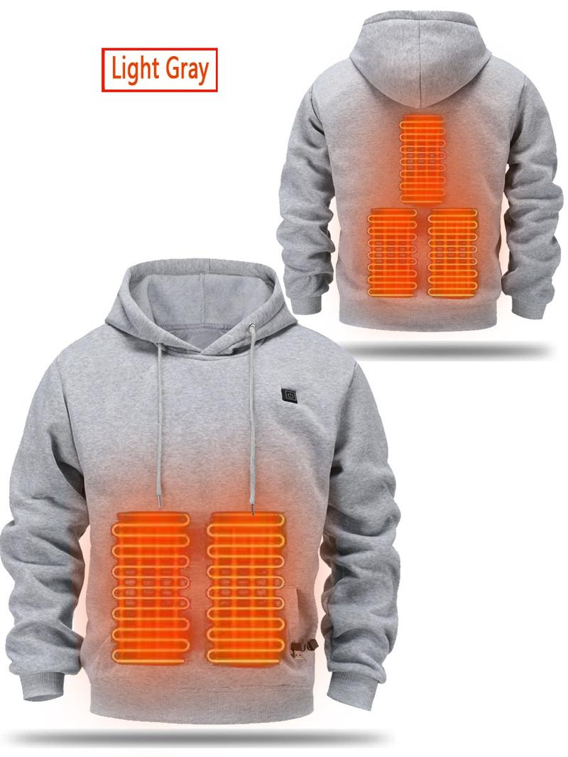 🔥Men’s USB Heated Hoodie with Adjustable Heating – Winter Outdoor Thermal Sweatshirt🔥