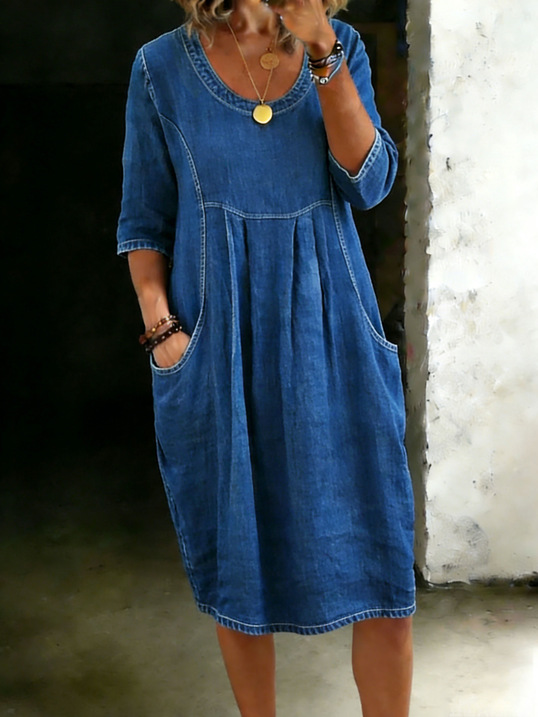 Women's Casual Loose Denim Dress