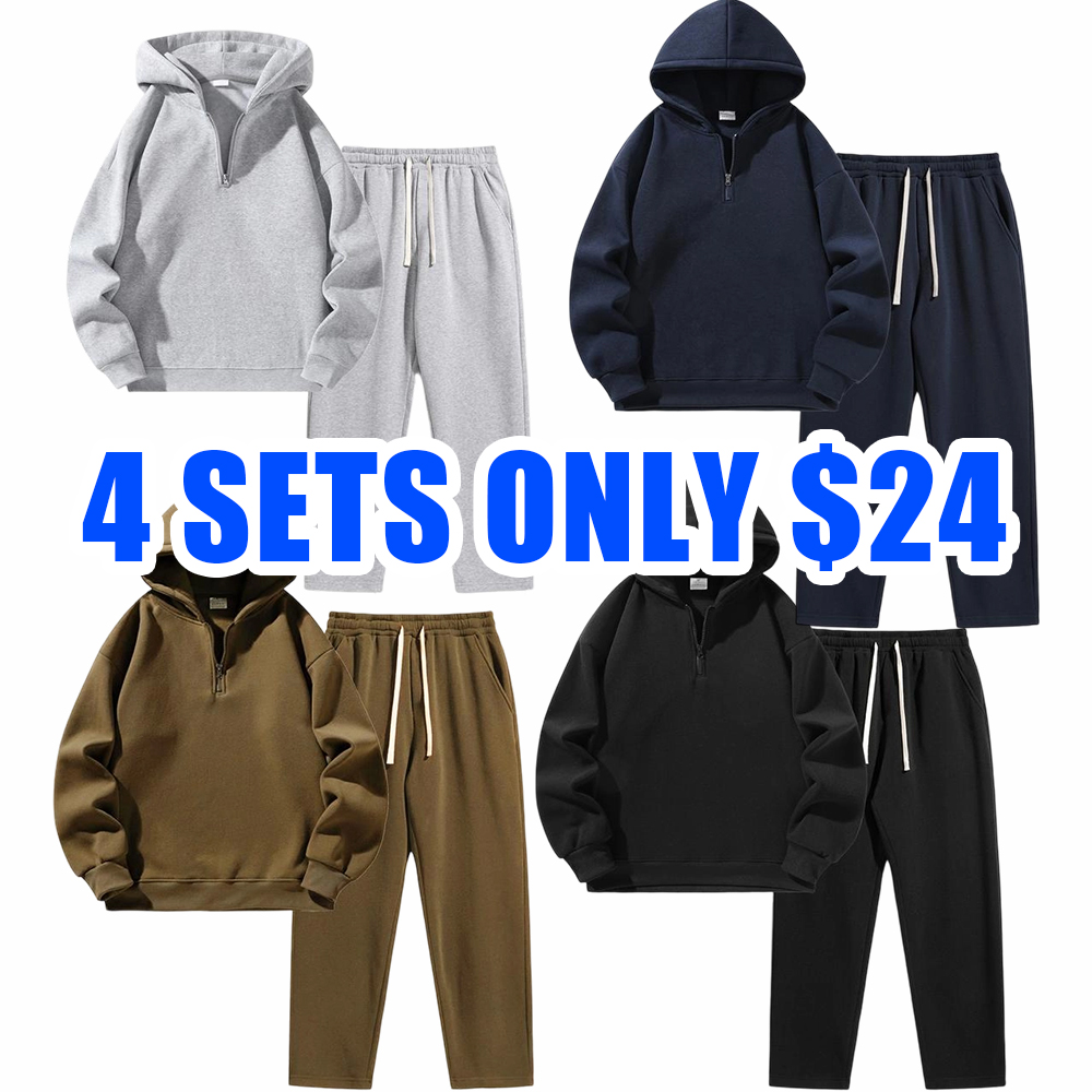 Men’s Zipper Hoodie & Sweatpants Set