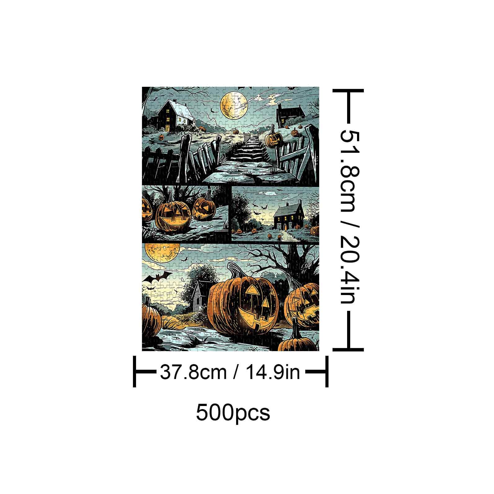 Scary Pumpkin 500 / 1000 Piece Puzzle