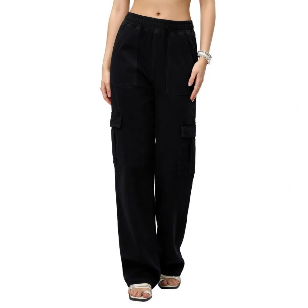 Women's High Waist Leopard Cargo Pants