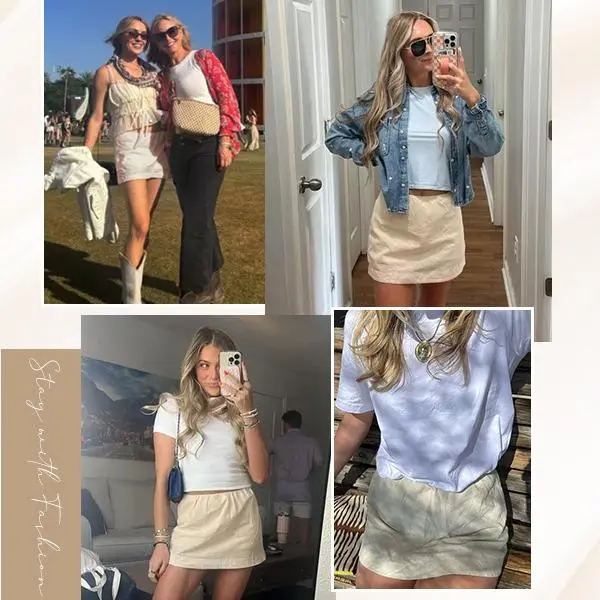 Womens Cotton Linen Skorts Casual Cute A-Line Mini Skirts with Ruffle Inner Waistband