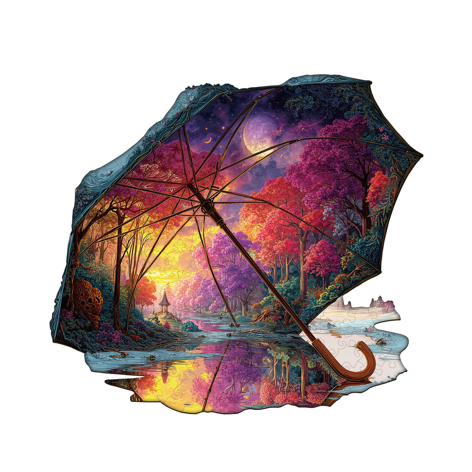 Umbrella Fantasy Wooden Jigsaw Puzzle