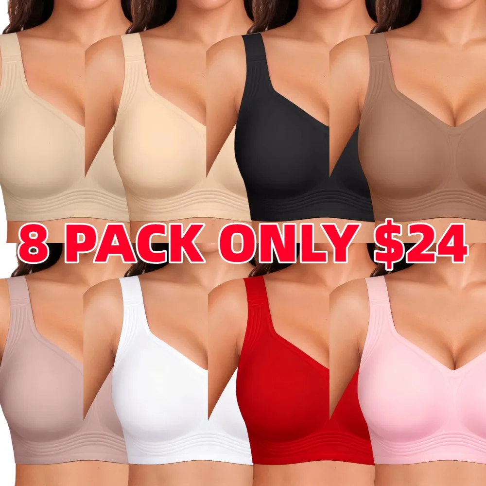 Women Wirefree Bras for Women Full Coverage No Underwire Everyday Bras Comfortable Wireless Padded Bras