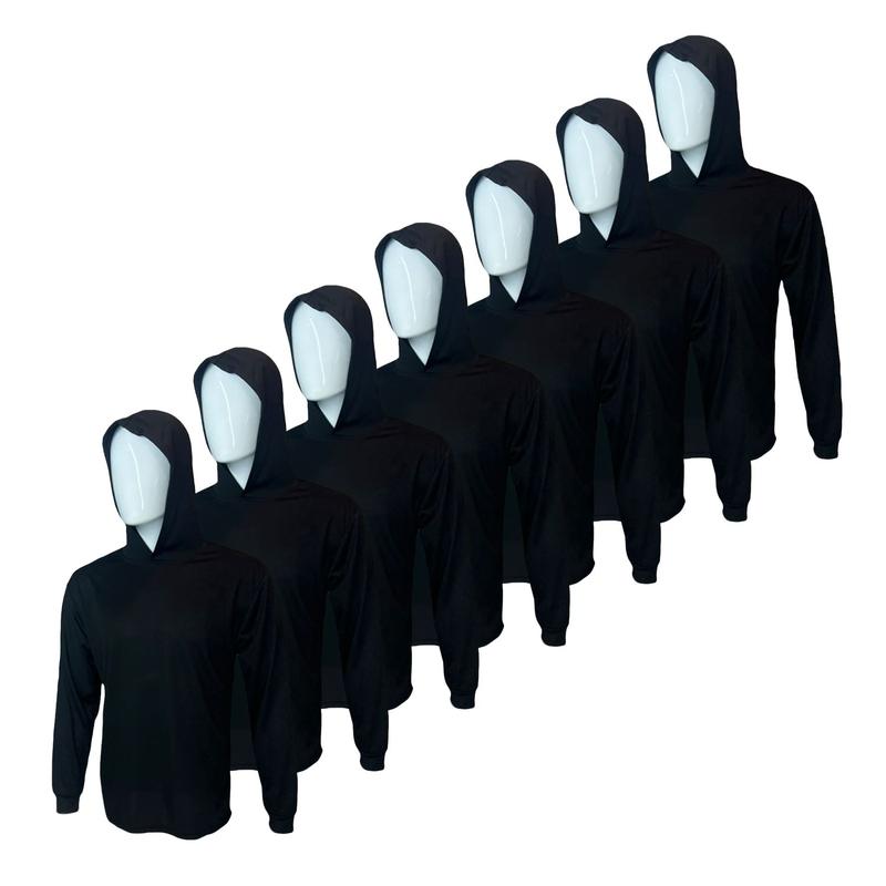 7 SHIRT PACK Hi Visibility ultra light weigh Long sleeve hoodie shirt