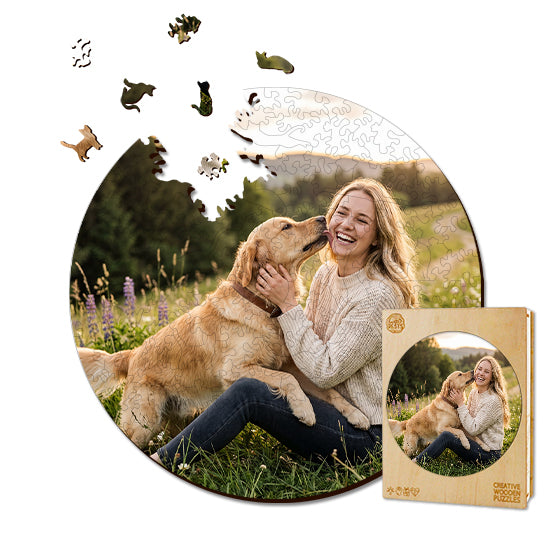 Personalized Photo Wooden Puzzle - Pet Lover Theme