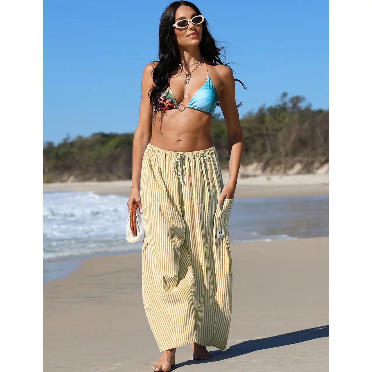 Women's SS26 Wide Leg Gingham Plaid Pants💐