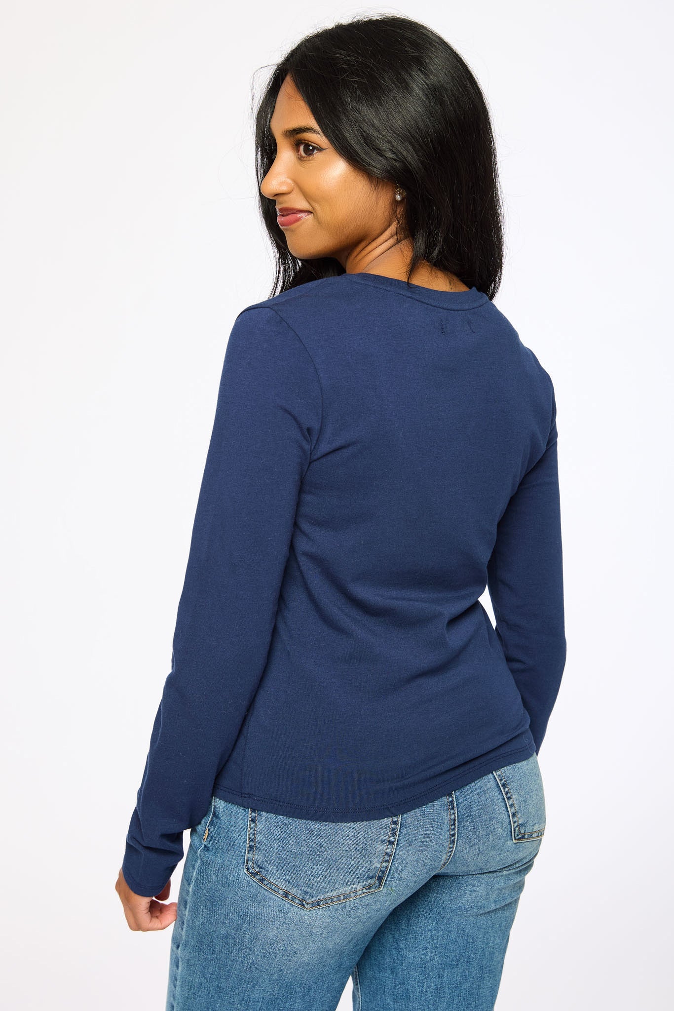 Long-Sleeve Crew-Neck Top