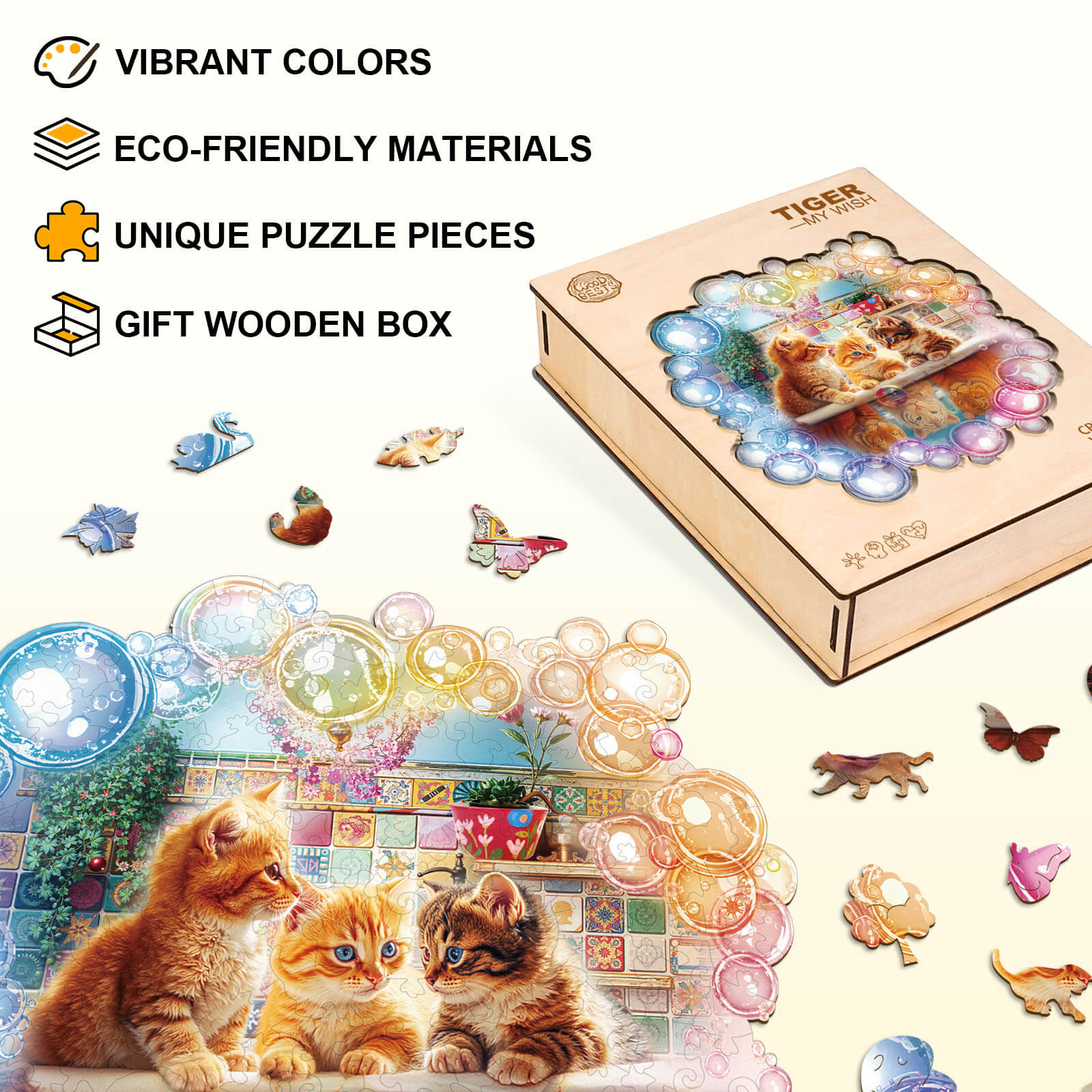 Tiger—My wish Wooden Jigsaw Puzzle