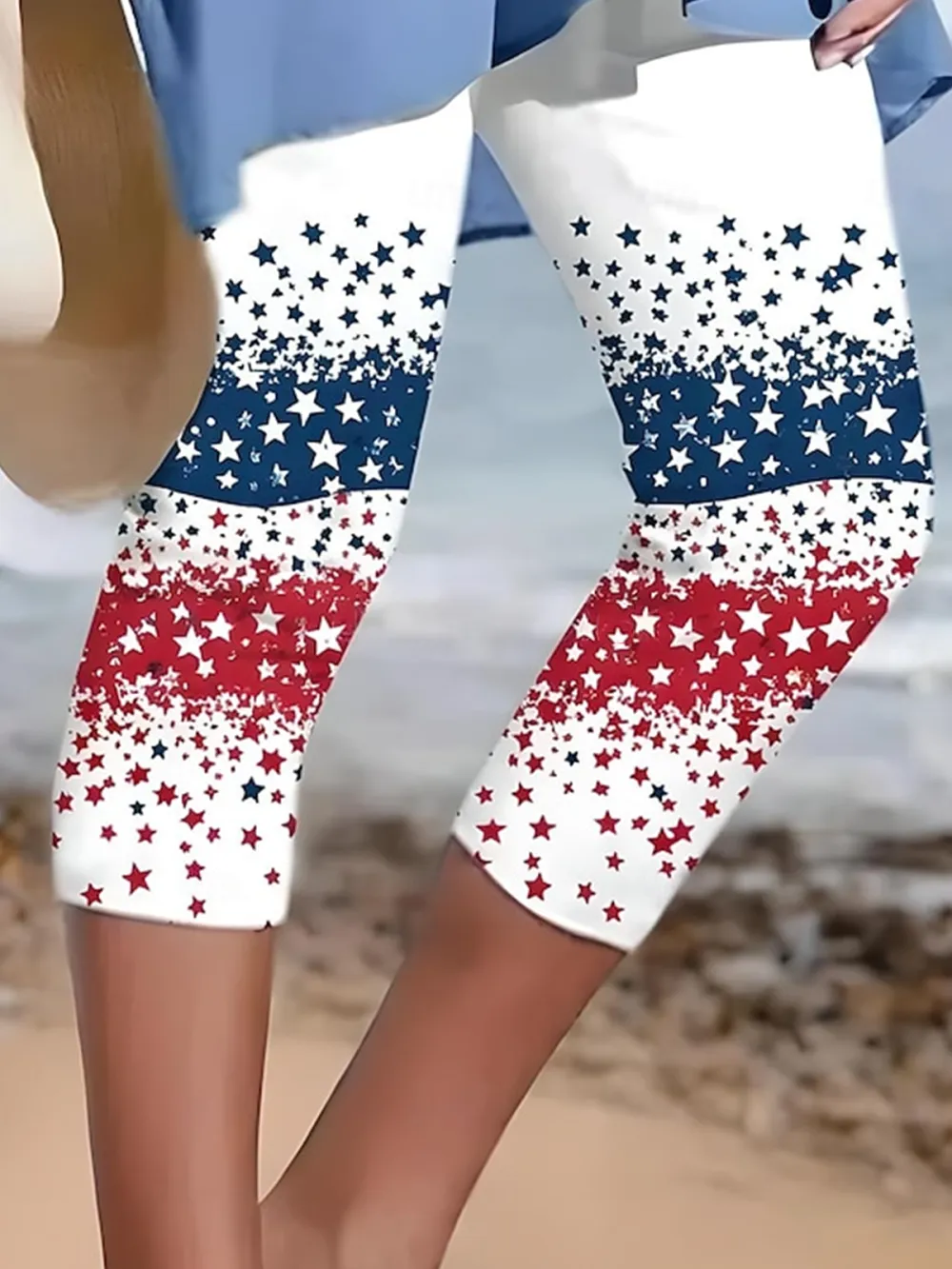 Vintage Star Capris Leggings