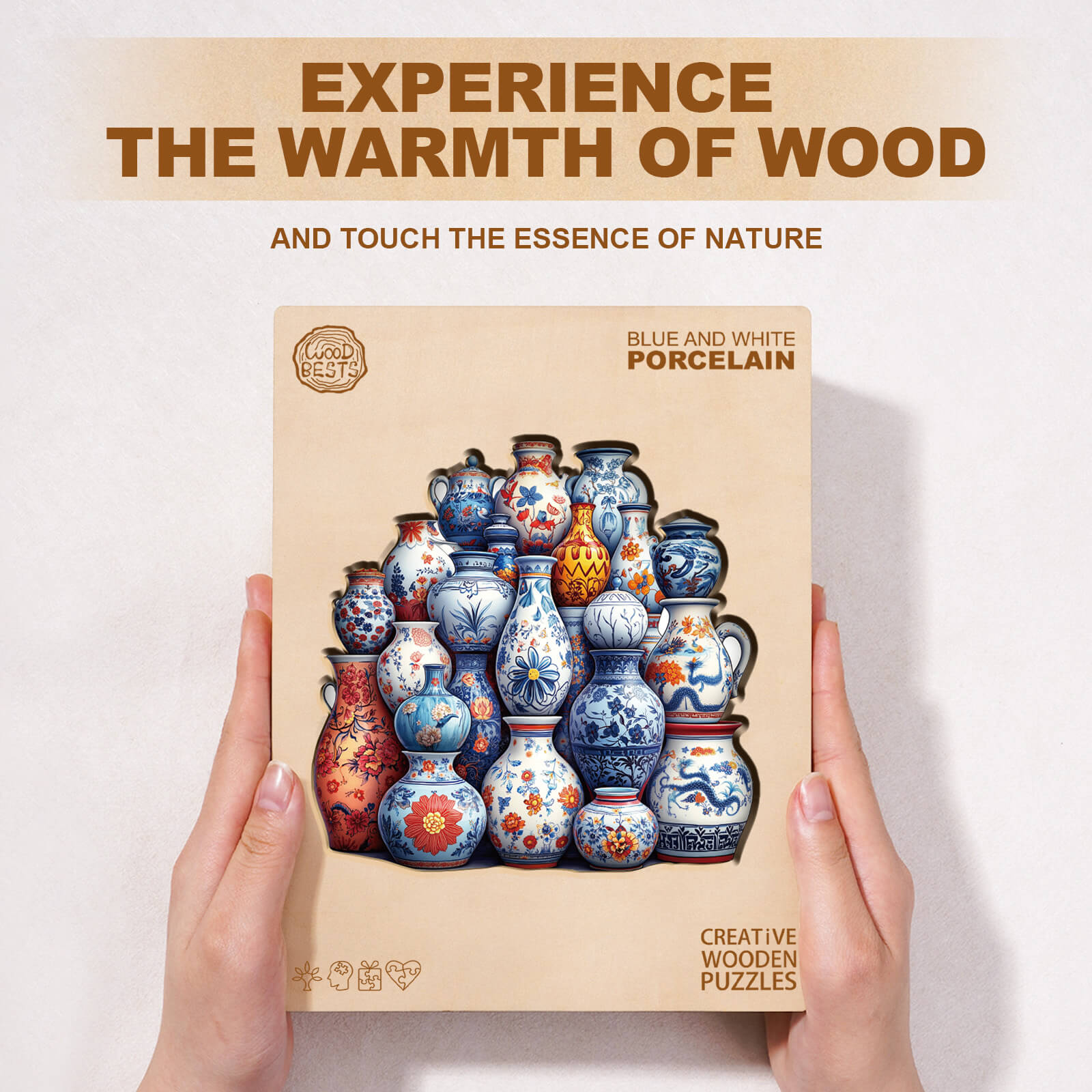 Blue and white porcelain Wooden Jigsaw Puzzle