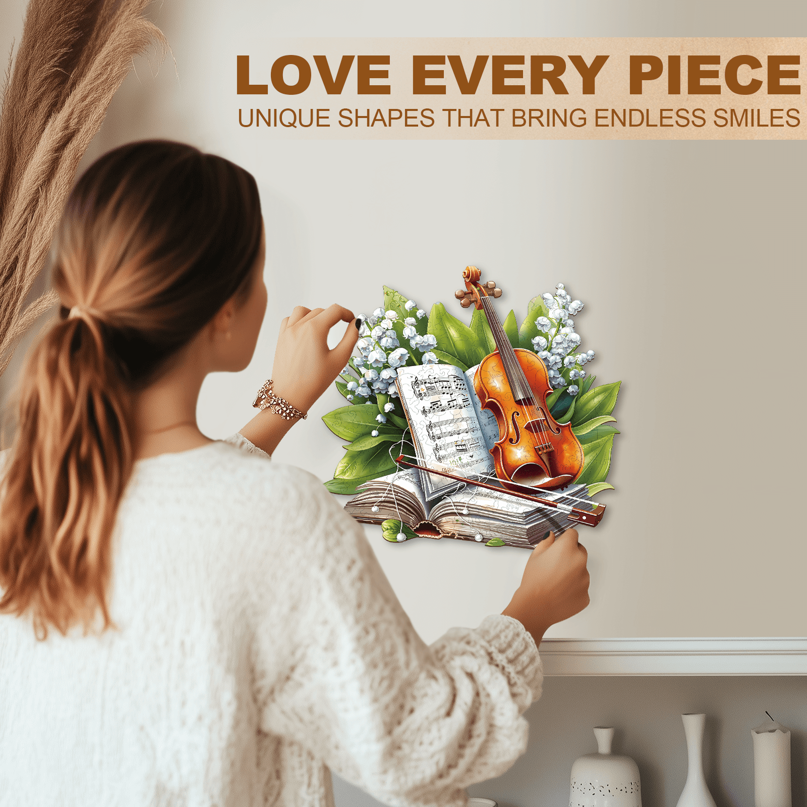 Violin and Verse Wooden Jigsaw Puzzle